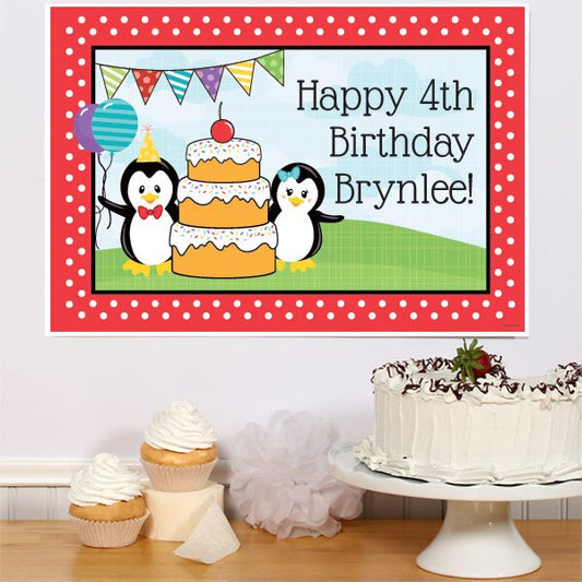 Birthday Direct's Penguin Party Custom Sign