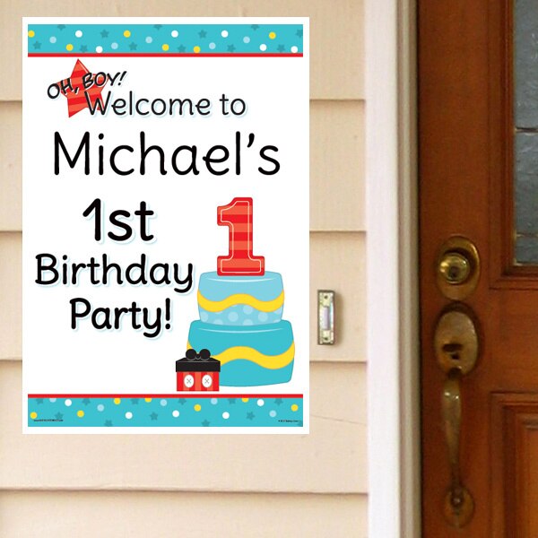 Birthday Direct's Oh Boy 1st Birthday Custom Door Greeter