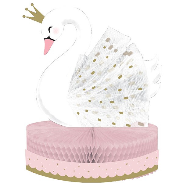 Swan Party Honeycomb Centerpiece, 12 inch, each