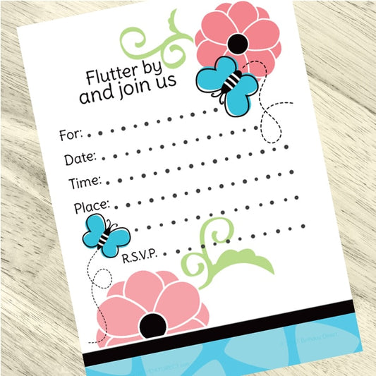Birthday Direct's Butterfly Party Invitations