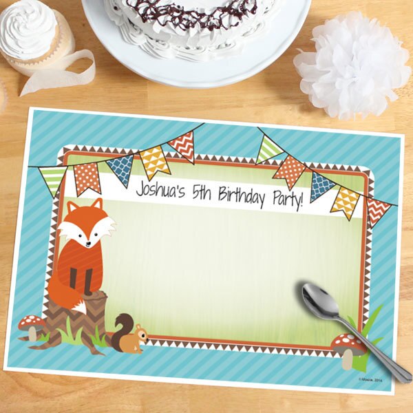 Birthday Direct's Fox Party Custom Placemats