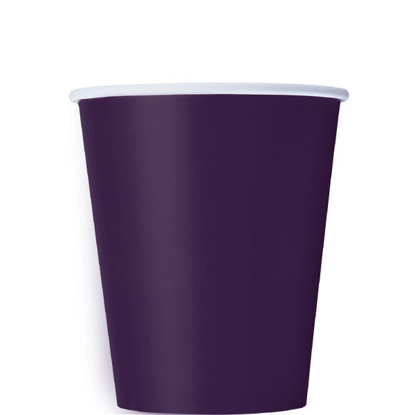 Deep Purple Cups, 9 oz, 8 ct