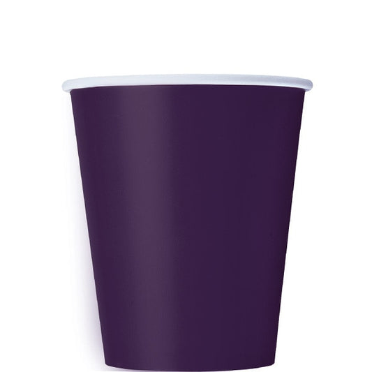 Deep Purple Cups, 9 oz, 8 ct
