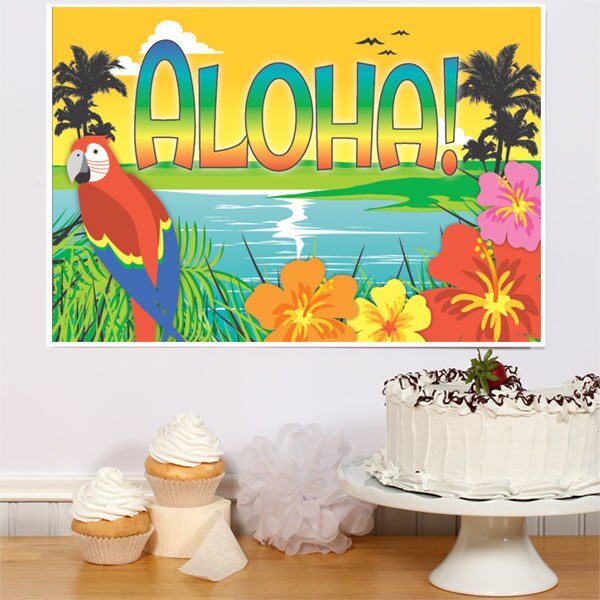 Parrot Tropics Party Sign, 8.5x11 Printable PDF Digital Download by Birthday Direct