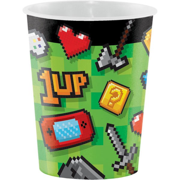 Gaming Party Plastic Favor Cups, 16 ounce, set of 6