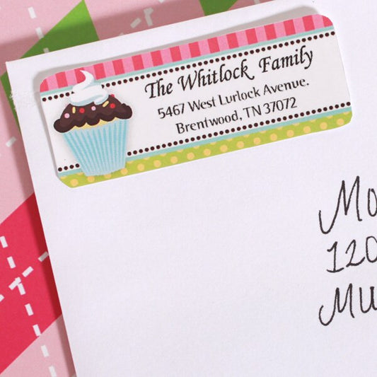 Birthday Direct's Sweet Cupcake Party Address Labels