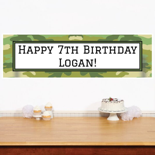 Birthday Direct's Camouflage Party Custom Banner