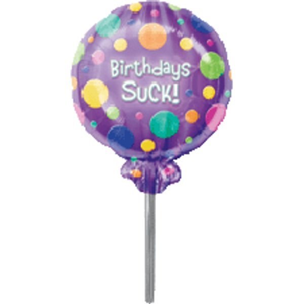 Birthdays Suck SuperShape Foil Balloon, 30 inch, each