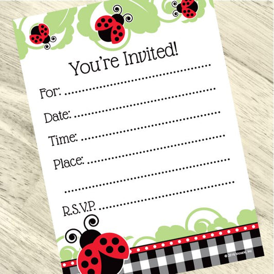 Birthday Direct's Ladybug Party Invitations