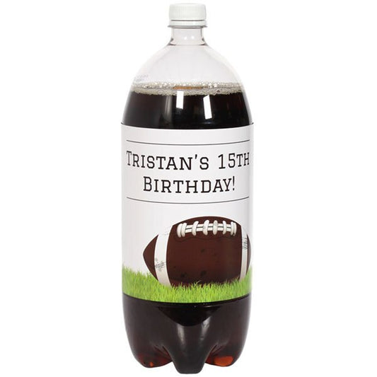 Birthday Direct's Football Party Custom Bottle Labels