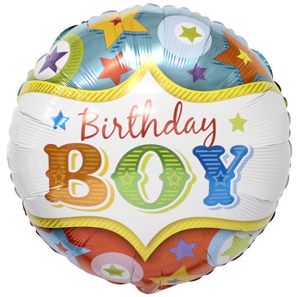 Big Top Circus Birthday Boy Foil Balloon, 18 inch, each