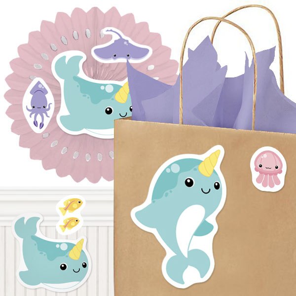 Birthday Direct's Narwhal Fantasy Party Cutouts