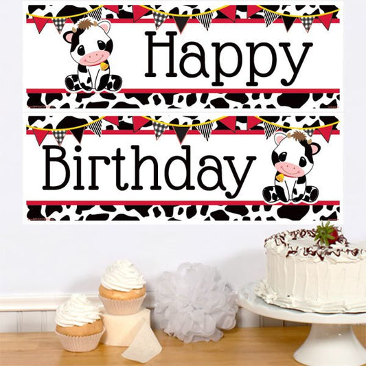 Birthday Direct's Cow Birthday Two Piece Banners
