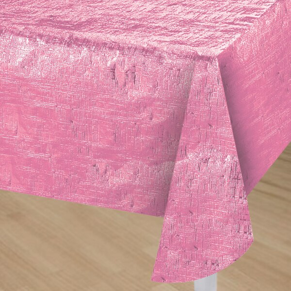 Candy Pink Opalescent Table Cover, 54 x 108 inch, each