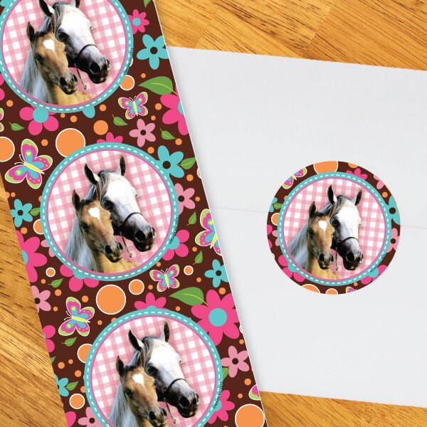 Birthday Direct's Calico Horse Party Circle Stickers