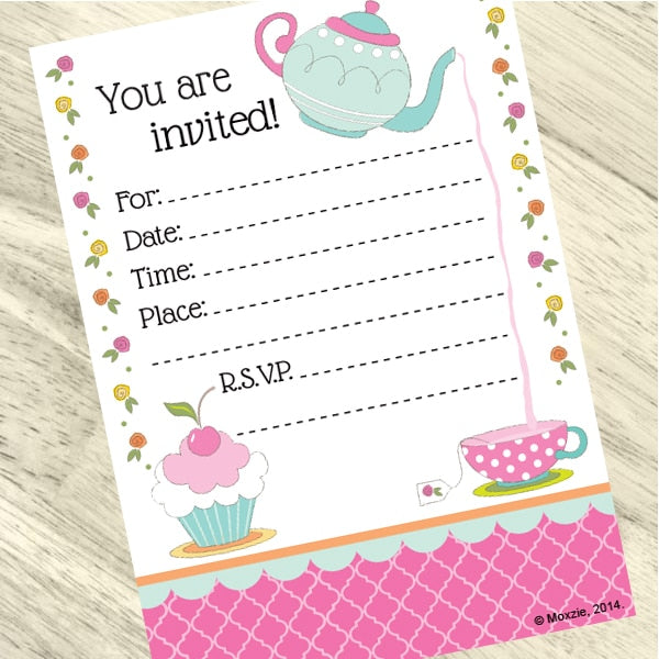 Kids Tea Party Invitations