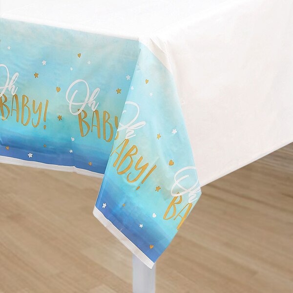 Oh Baby Blue Table Cover, 54 x 102 inch