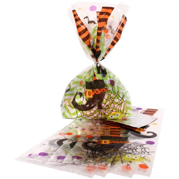Halloween Spooky Boots Cello Bags, set, set of 20