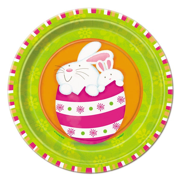 Easter Bunny Pals Dessert Plates, 7 inch, 8 count