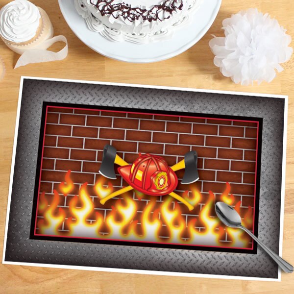 Firefighter Blaze Party Placemat, 8.5x11 Printable PDF Digital Download by Birthday Direct
