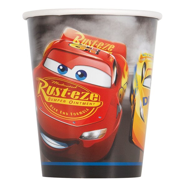 Disney Cars 3 Cups, 9 oz, 8 ct