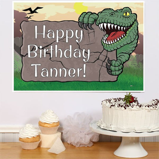 Birthday Direct's Dinosaur T-Rex Party Custom Sign