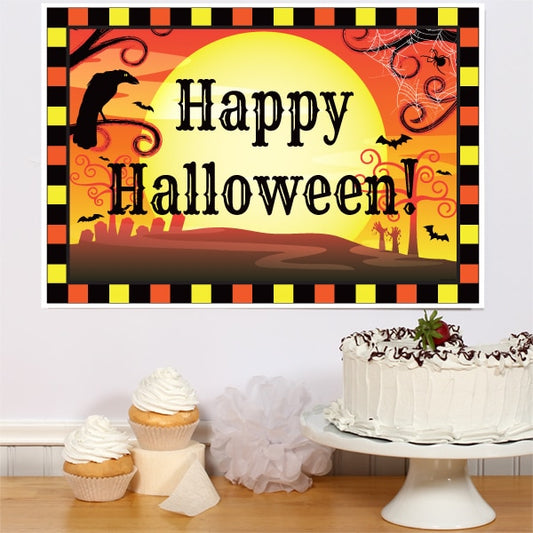 Halloween Vintage Party Sign, 8.5x11 Printable PDF Digital Download by Birthday Direct