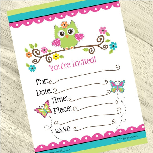 Birthday Direct's Little Owl Party Invitations