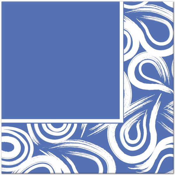 Cobalt Blue Swirl Lunch Napkins, 6.5 inch fold, set of 16