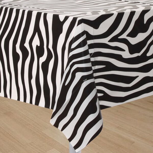 Zebra Print Table Cover, 54 x 108 inch