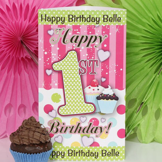 Birthday Direct's Cupcake 1st Birthday Custom Centerpiece