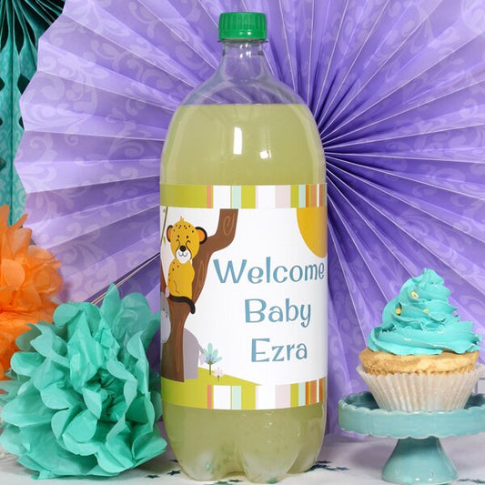 Birthday Direct's Lil Cub and Hippo Party Custom Bottle Labels